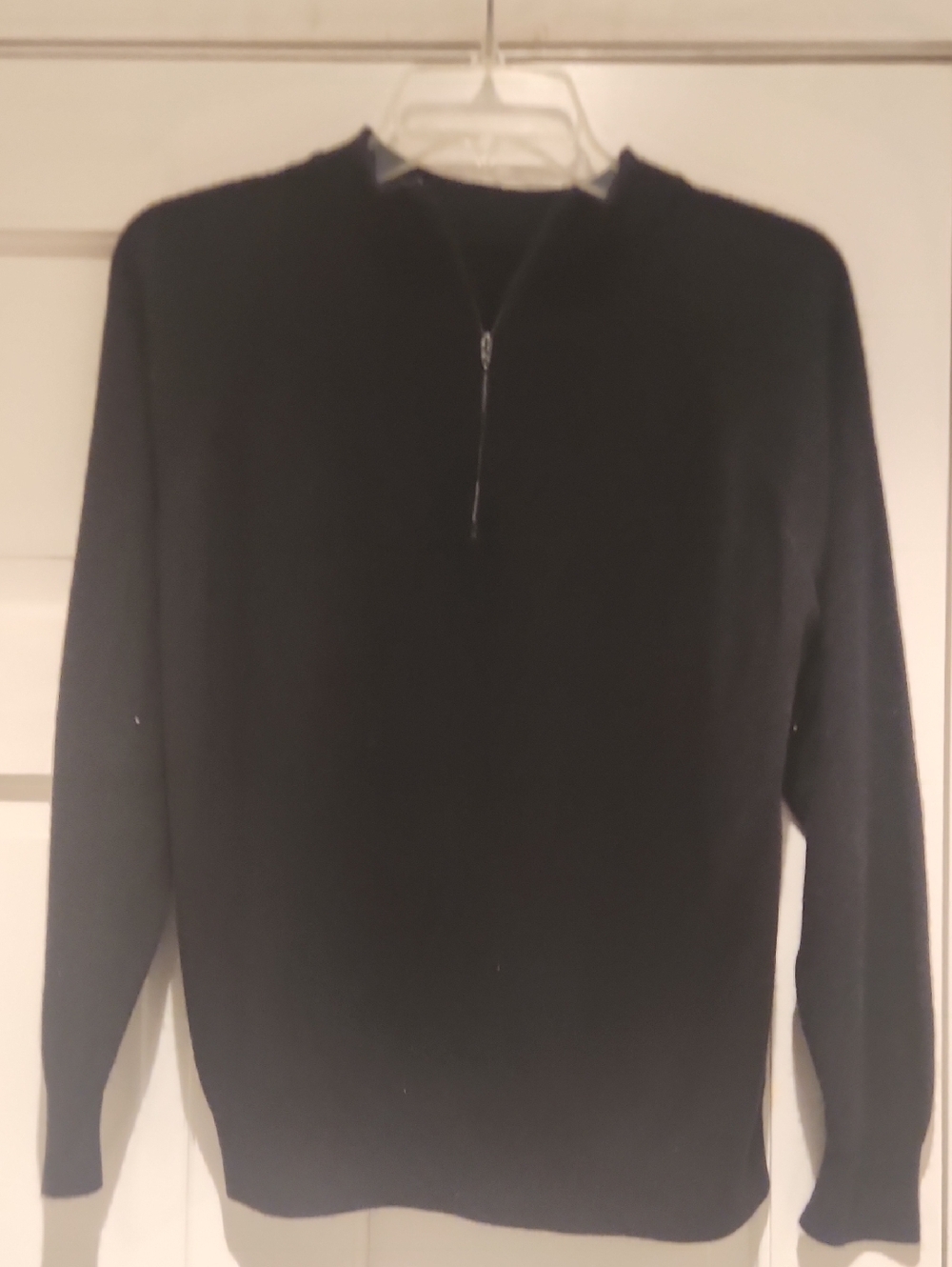 Made In USA Duvet Women's Classic Black Quarter-Zip Sweater
